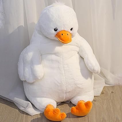 ADDY TOYS Cute White Duck Soft Toy|Lazy Duck|Ultra-Soft Cuddly Stuffed Soft Toy|Premium gift for any ocassion & Home Decoration|45 cm-Pack of 1|