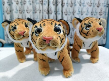 Standing Siberian Yellow Tiger Soft Stuffed Plush Animal Toy for Kids Boys & Girls|30 cm-Pack of 1|Yellow|